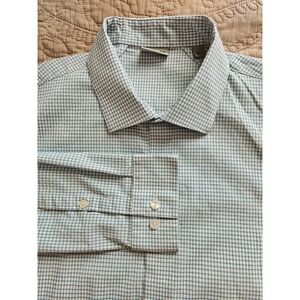 Reaction Kenneth Cole Slim Fit Men's LS Dress Shirt Blue/White Size 17 - 34/35